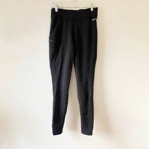 New Kerrits Full Seat Silicone Fleece Lined Breeches, Black, Size Medium